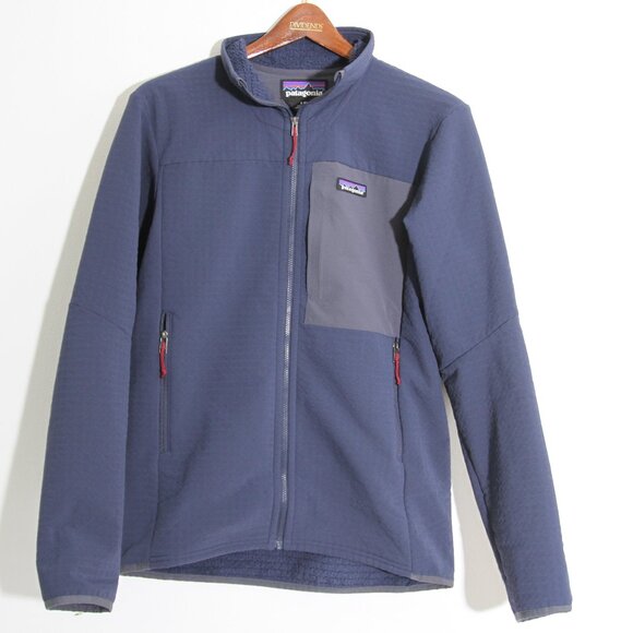 Patagonia Men's R2 TechFace Fleece Jacket Navy Blue Full Zip Size Small - Picture 2 of 12